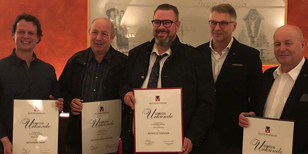 Von links: Alexander Trapp, Johann Baumgartner, Reinhold Edlinger, LIM Rudi Bredschneider, Werner Trügler